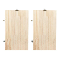 Hamiledyi 2pcs chinchilla wooden platform ledge shows natural resting space.