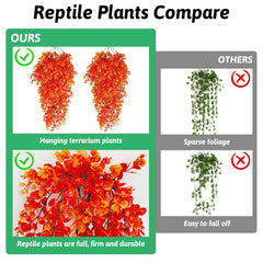 Hamiledyi 6pcs reptile plants 29-9in vines for three-dimensional space