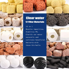 Hamiledyi activated carbon image emphasizes odor and impurity adsorption for refreshed tank water.