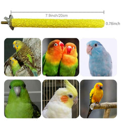 Hamiledyi bird perch sand-coated surface provides secure grip during play