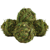 Hamiledyi bunny grass ball four-pack packaging illustrates safe, natural chew toy for nibbling and play.