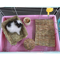 Hamiledyi natural woven grass mat 3-pack durable for playtime