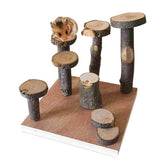 Hamiledyi hamster climbing wooden stand - sturdy platform for exercise and safe exploration.