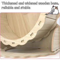 Hamiledyi wooden wheel 9-05-inch diameter fits dwarf hamsters comfortably.