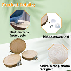 Hamiledyi wooden perch with mounting hardware shows easy, tool-free installation