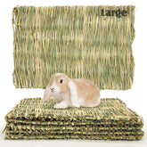 Hamiledyi Rabbit Grass Mat large bed view showing natural material and size for comfort and chewing