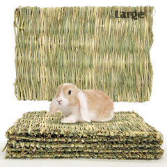Hamiledyi Rabbit Grass Mat large bed view showing natural material and size for comfort and chewing