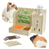 Hamiledyi rabbit hay feeder mounted in cage for tidy daily feeding