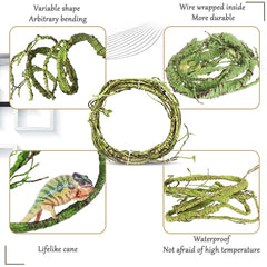 Hamiledyi reptile vines decor for terrarium enhancements