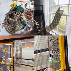 Hamiledyi seagrass net climbing highlights gentle climbing net for play and balance.