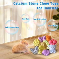 Hamiledyi lava block chew promotes safe gnawing sessions for hamsters and gerbils.