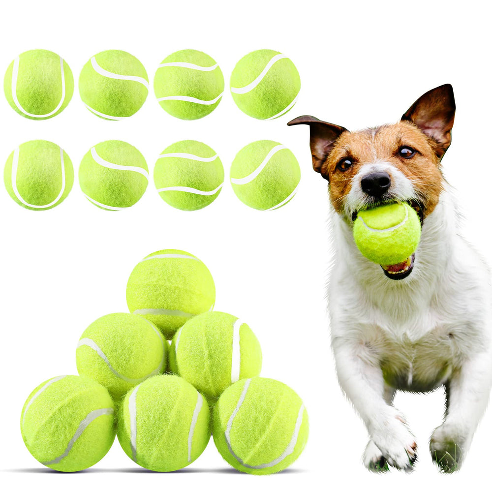 Hanaive 20-piece dog tennis balls yellow pack designed for safe fetch play.