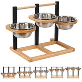 Handrong elevated dog bowl assembly shows easy setup for comfortable feeding height