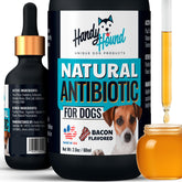 Handy Hound natural antibiotics bottle supports immune health with easy daily dosing.