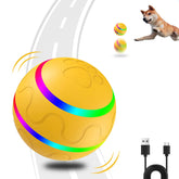 Hanipuppy interactive dog ball toy in yellow with automatic action for dogs.
