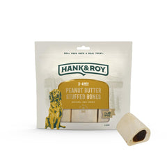 Hank and Roy peanut butter filled dog bones packaged for freshness