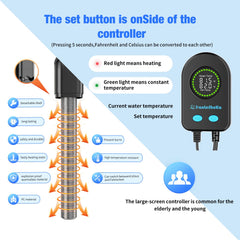HANLESHUKA dual temperature system switching between Celsius and Fahrenheit