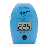 Hanna HI755 alkalinity display provides clear reef-ready readings.