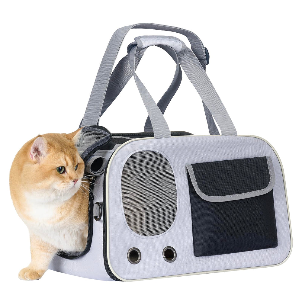 Hannadepot cat carrier fold design showing compact storage for easy transport