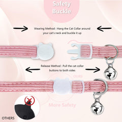 HANSHILAI cat collar adjustable buckle ensures a comfortable, secure fit for growing kittens