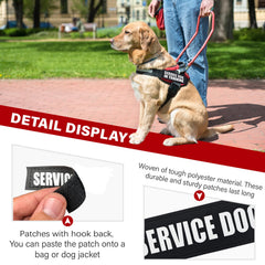 HANWER service dog patch labeled IN TRAINING to indicate trainee status in practice sessions.