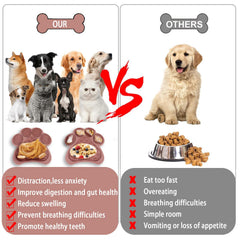 HANZOTO lick mat two-areas demonstrates portion control for treats