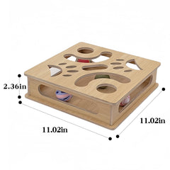 HaoCpetslian interactive cat puzzle box top view shows compact shape.