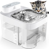 HAPAW cat fountain shows dual-tank design for fresh water