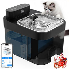 HAPAW cat water fountain front view for convenient indoor hydration and clean drinking water.