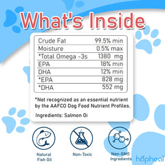 hapheal salmon oil close-up illustrating palatability that dogs and cats may enjoy.