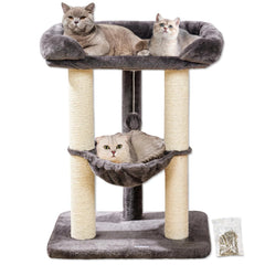 Happi N Pets 28-inch cat tree tower base offers sturdy stability for indoor cats