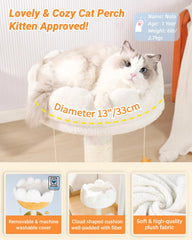 Happi N Pets Cloud Cat Tree 5-minute assembly makes setup quick and easy