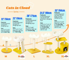 Happi N Pets Cloud Cat Tree cloud nest bed offers cozy lounging with removable cover