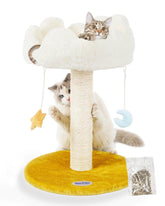 Happi N Pets Cloud Cat Tree compact scratching post helps small cats scratch safely