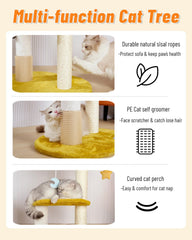 Happi N Pets Cloud Cat Tree curved perch for comfy lounging.