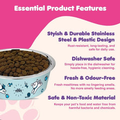 Happinesque stainless steel inner bowl emphasizes durability and odor-free meals.