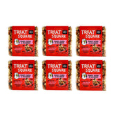 Happy Hen square mealworm peanut treats packaging shows six seven-ounce units for enrichment.
