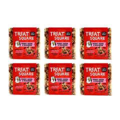 Happy Hen square mealworm peanut treats packaging shows six seven-ounce units for enrichment.