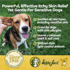 Happy Jack Itch No More bottle pump for easy application and relief.