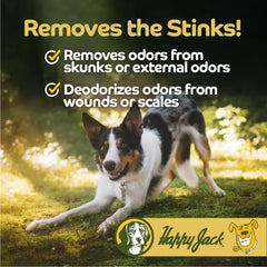 Happy Jack Itch No More shampoo lather close-up with rich suds for cleansing.