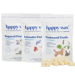 Happy Wax Pet Scents Mix lavender fields dog pouch enhances calming aroma for pets