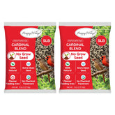 Happy Wings Cardinal Blend packaging shows vacuum-sealed bags preserving freshness