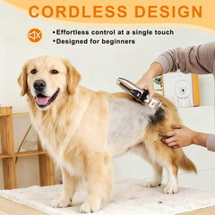 HappyYILIDA dog grooming kit with 2-speed power for versatile trimming.
