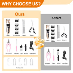 HappyYILIDA guard combs 3mm–12mm for precise length control.