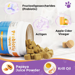 Soft texture close-up of HAPWAG dog allergy relief chews, easy for dogs to chew.