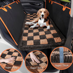 HAPYFOST dog bed custom-fit extender for seamless car compatibility.