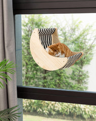 HAPYKITYS secure suction cups keep the perch firmly attached during playful browsing.