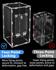 Harhana Jumping Spider Enclosure 360-degree visibility enables clear observation of behavior