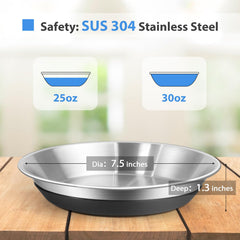 Harhana 2.5 cup capacity bowls hold food and water for mid-size dogs.