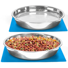 Harhana shallow dog bowls with 10.6-inch interior diameter for comfortable large-dog feeding